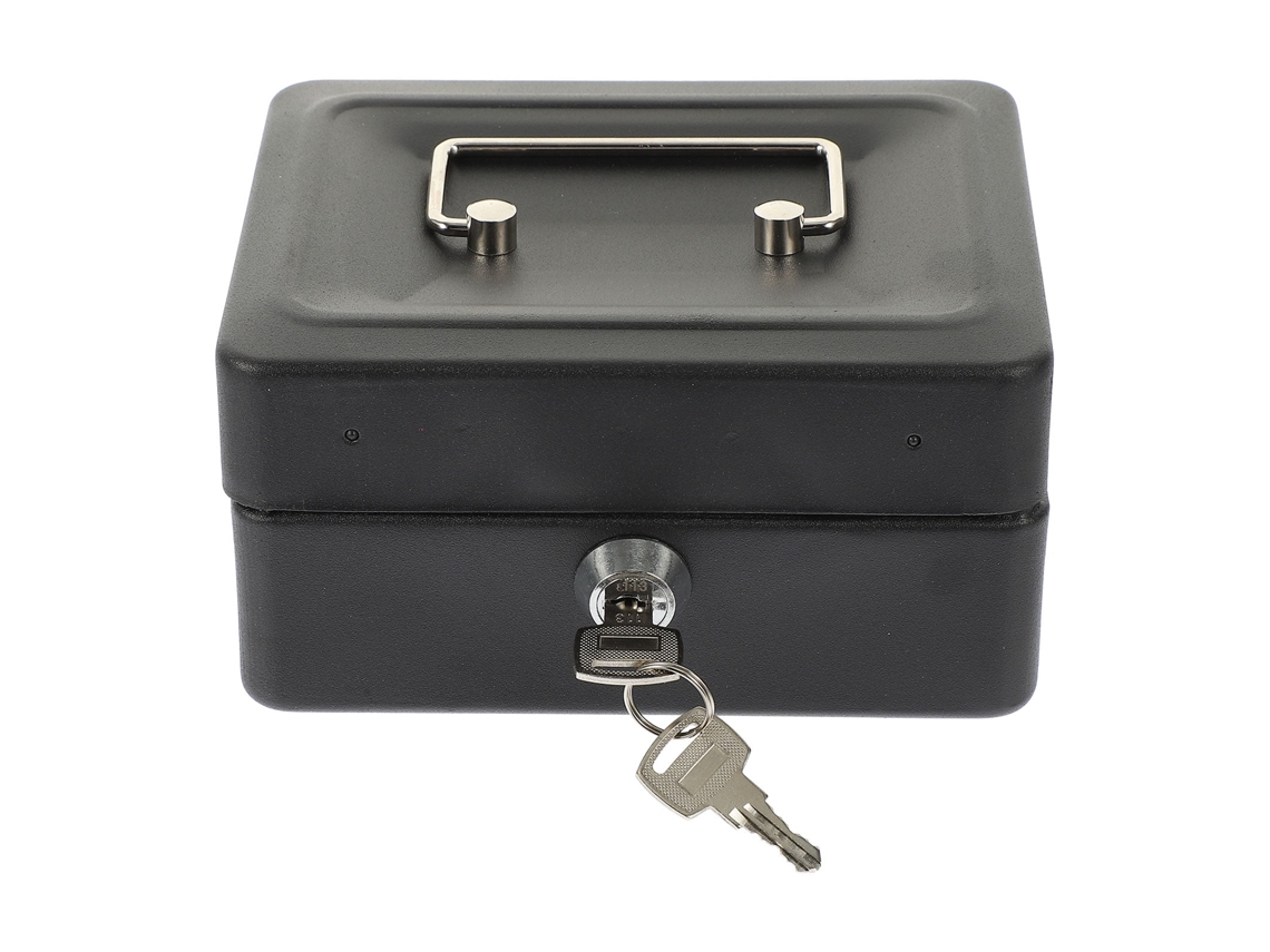 Caja metálica de seguridad con cerradura para guardar dinero