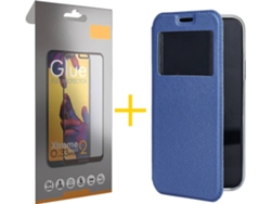 Kit Funda + Protector de Pantalla Samsung Galaxy A52S SKYHE Full Gandy Flip (Azul)