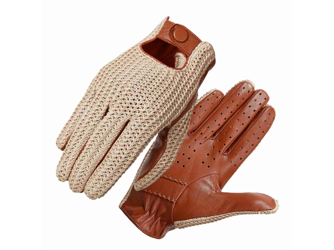 Guantes de piel de cabra para hombre con diseño compatible con pantallas táctiles, ideales para motociclismo, uso diario y en invierno. (Sin marca)