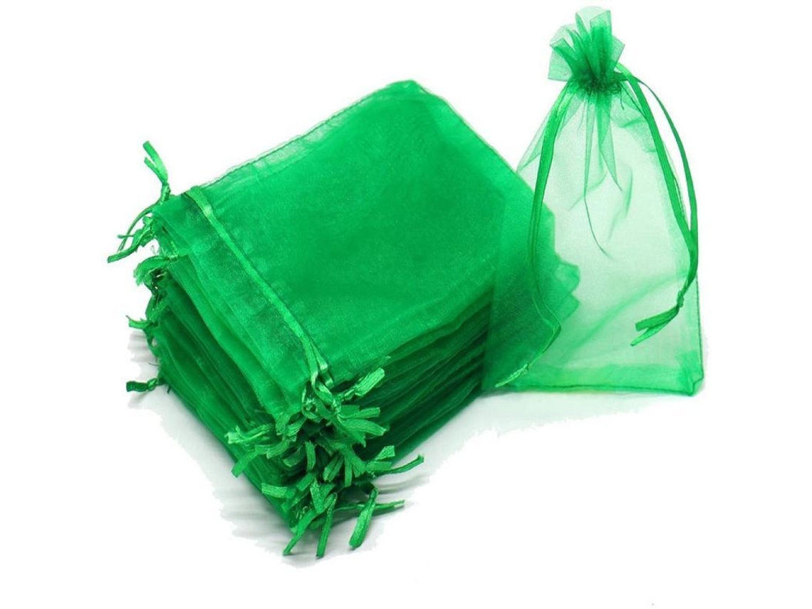 Bolsas protectoras Rebe-100 para frutas y verduras, anti-avispas y anti-pájaros, con malla reutilizable, verde, 7x9cm