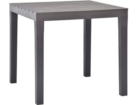 Mesa de jardín VIDAXL Gris Plástico (78x78x72 cm)