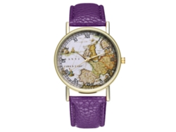 Reloj De Cuarzo Elegante Y Moderno Para Hombre/mujer Regalo Decoración (morado)