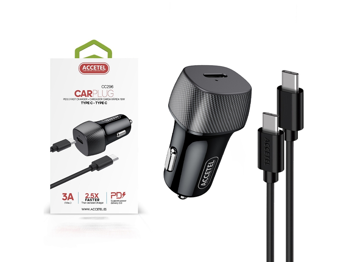 Cargador ACCETEL A52 S 5G (USB-C - Negro)