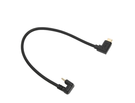 HURRISE Cable de Datos Tipo C Macho a Macho 10 Gbps Carga Rápida 4K 60 Hz Codo 30 Cm