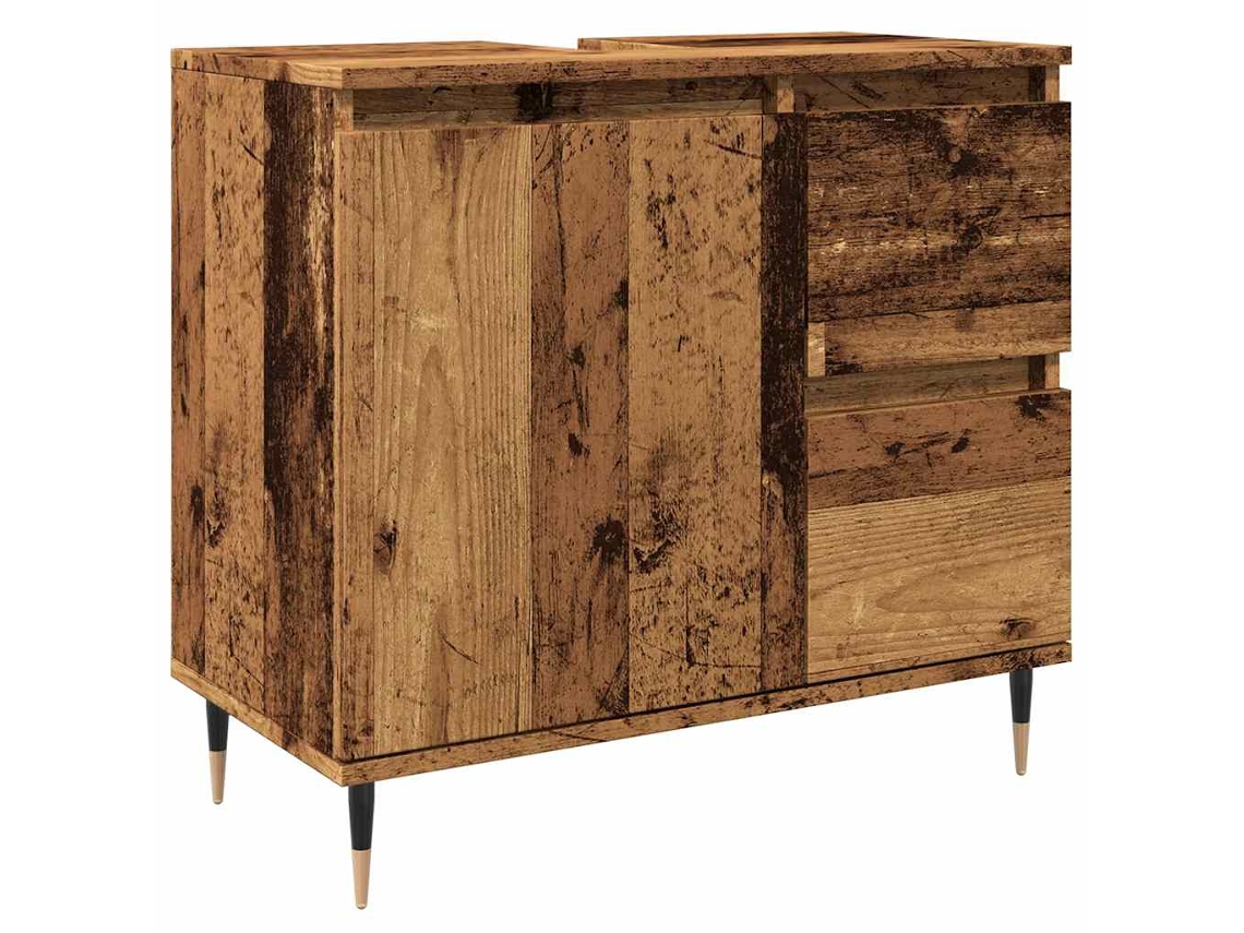 Maison Exclusive - Armario De Baño Madera De Ingeniería Envejecida 65x33x60 Cm
