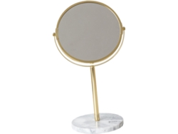 Espejo de maquillaje, dorado, compacto, portátil, maquillaje