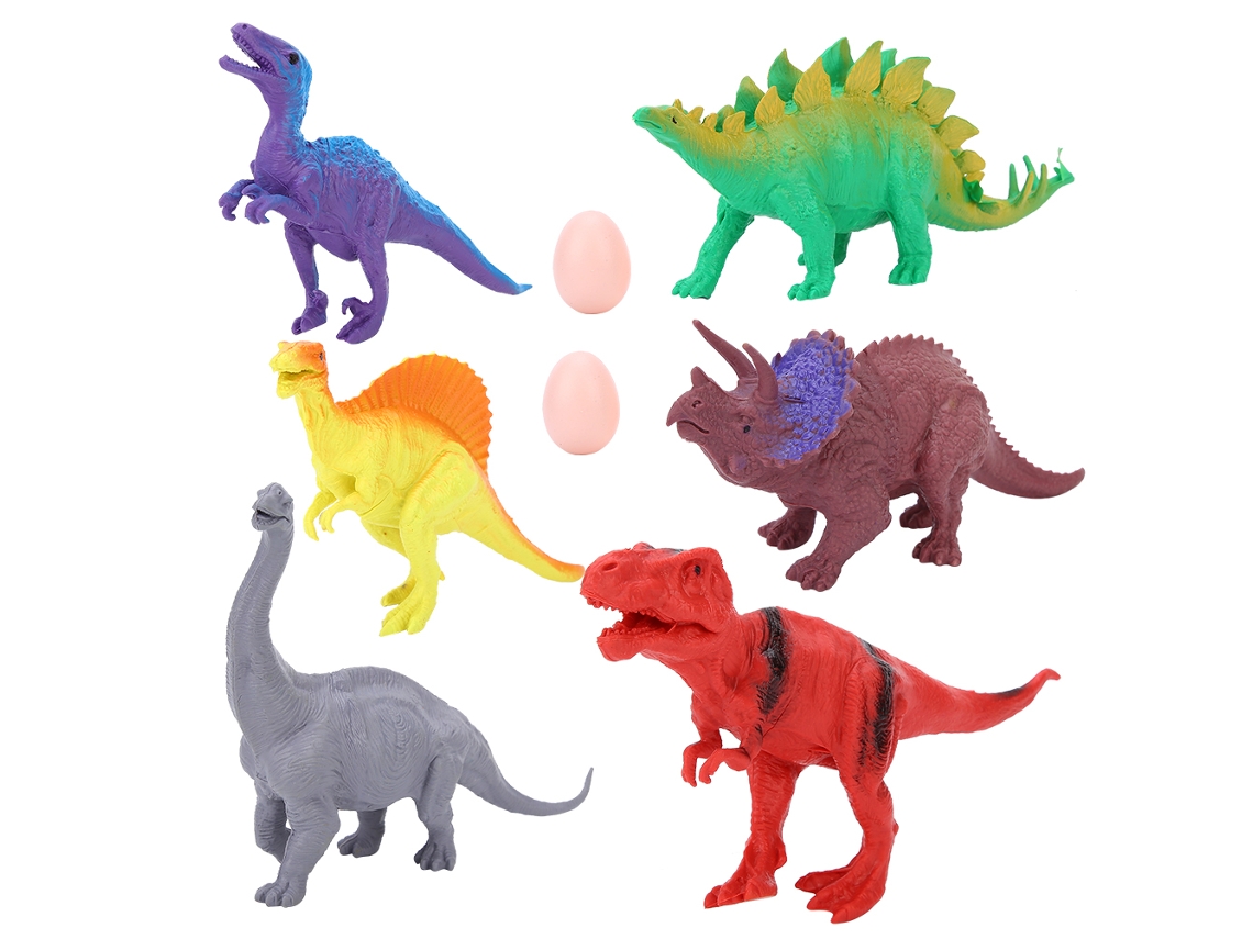 Ats-6 Piezas Modelo De Dinosaurio Miniatura Animal Simulación Juguete Educativo Decoración Hogar Para Niños