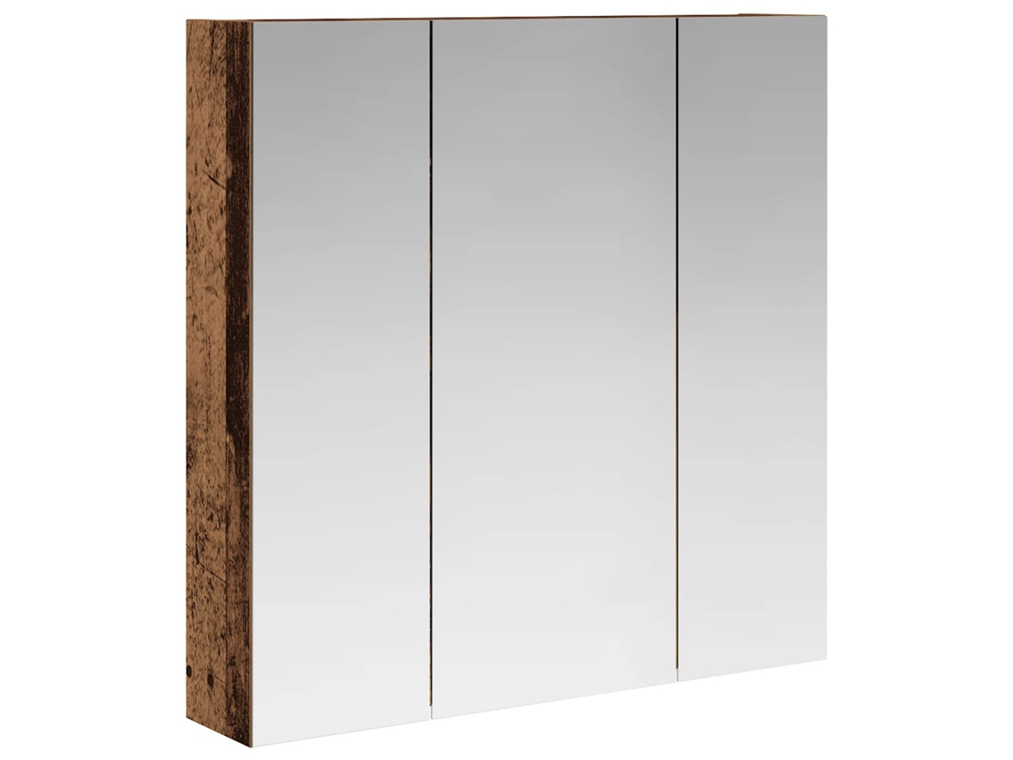 Maison Exclusive - Armario Con Espejo De Baño Madera Vieja 70 X 14,5 X 70 Cm