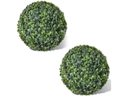 vidaXL Bola de boj artificial 2 unidades 35 cm