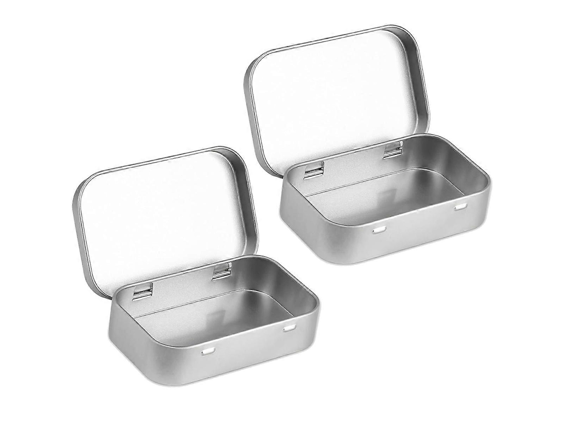 Cajas de almacenamiento pequeñas con tapa, cajas de hojalata rectangulares pequeñas, caja de metal con tapa, caja de hojalata pequeña para el hogar