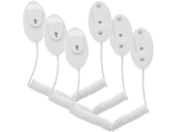 Cables Retráctiles, Cuerda Antirrobo De Plástico Multiusos, Paquete De 3 Con Adhesivo.