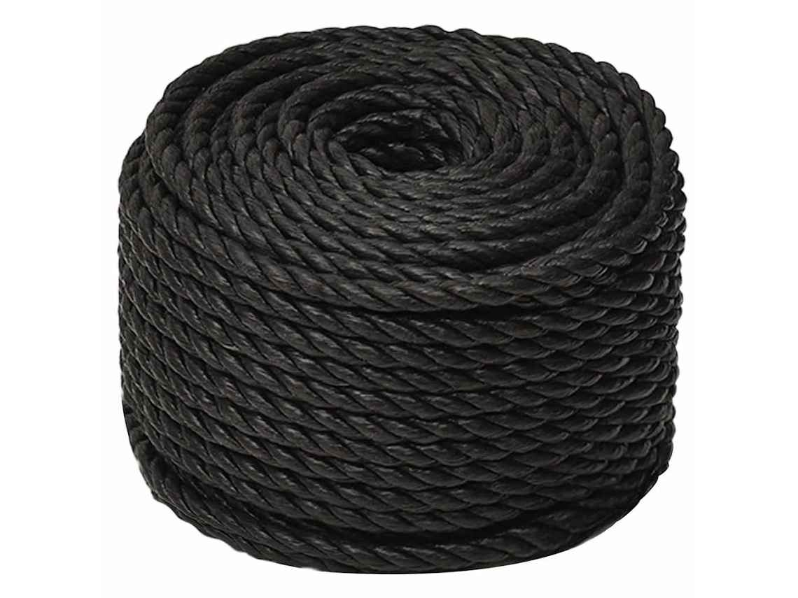Cuerda De Trabajo Polipropileno Negro 10 Mm 50 M