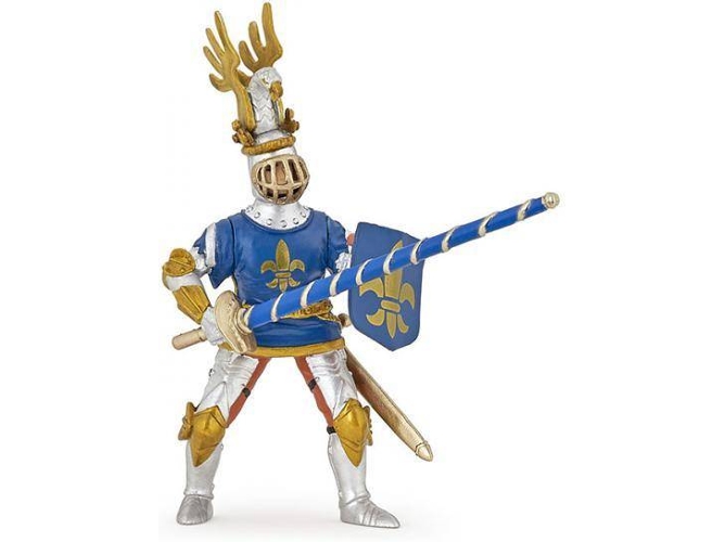 Figura PAPO Cavaleiro Flor de Lis Azul