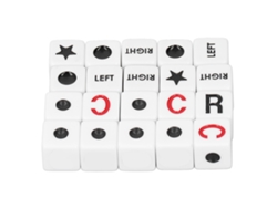 Vlrla-20pcs Dados Izquierda Derecha Centro De Plástico Para Juegos Interactivos De Fiesta Y Viaje Portátiles