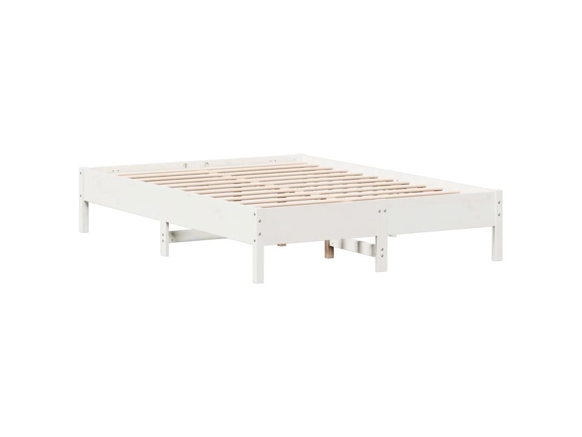 Maison Exclusive - Estructura De Cama Sin Colchón Madera De Pino Blanca 120x200 Cm
