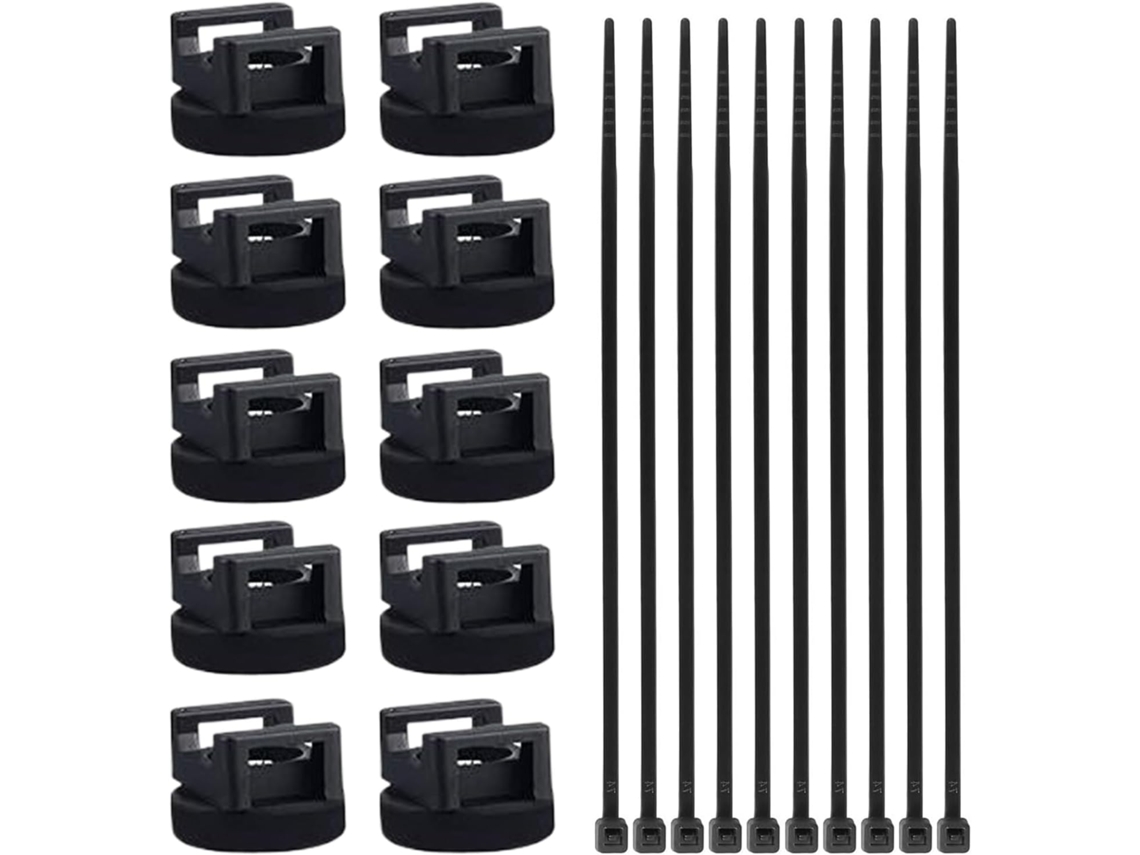 Soporte con cremallera - Organizador de cables, bases para gestión de cables SFUSHOS