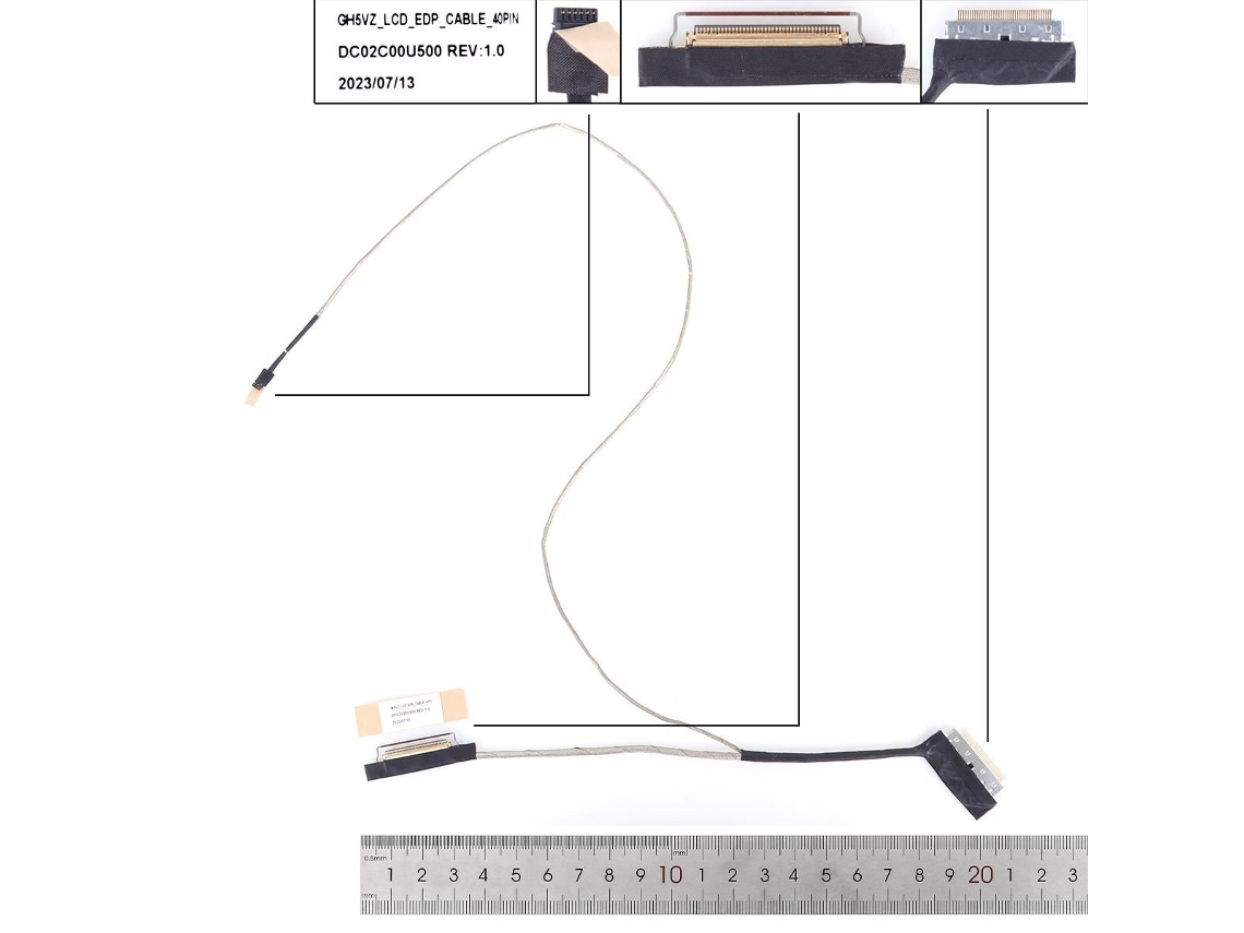 Cabo Lcd/led Acer Como A715 42g 40pin 0,5 144hz 50.qayn2.003 Dc02c00u500 Compativo