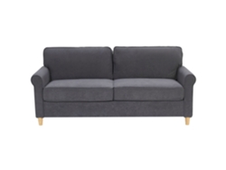 Sofá de 3 plazas BELIANI Ronneby de Terciopelo Gris 190x78x88