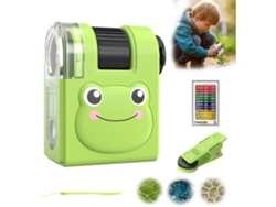 Mini Microscopio Para Niños, Microscopio Pequeño Científico, Herramienta Portátil De Exploración Al Aire Libre Gusshious (rana)