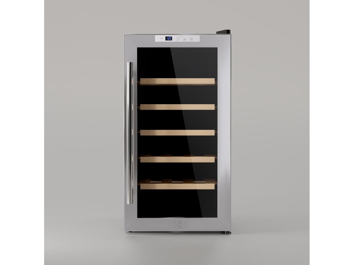 Vinoteca Les Petits Champs 18 botellas CAVC18, temperatura regulable 11-18°C, design en acero inox, termoelectrica