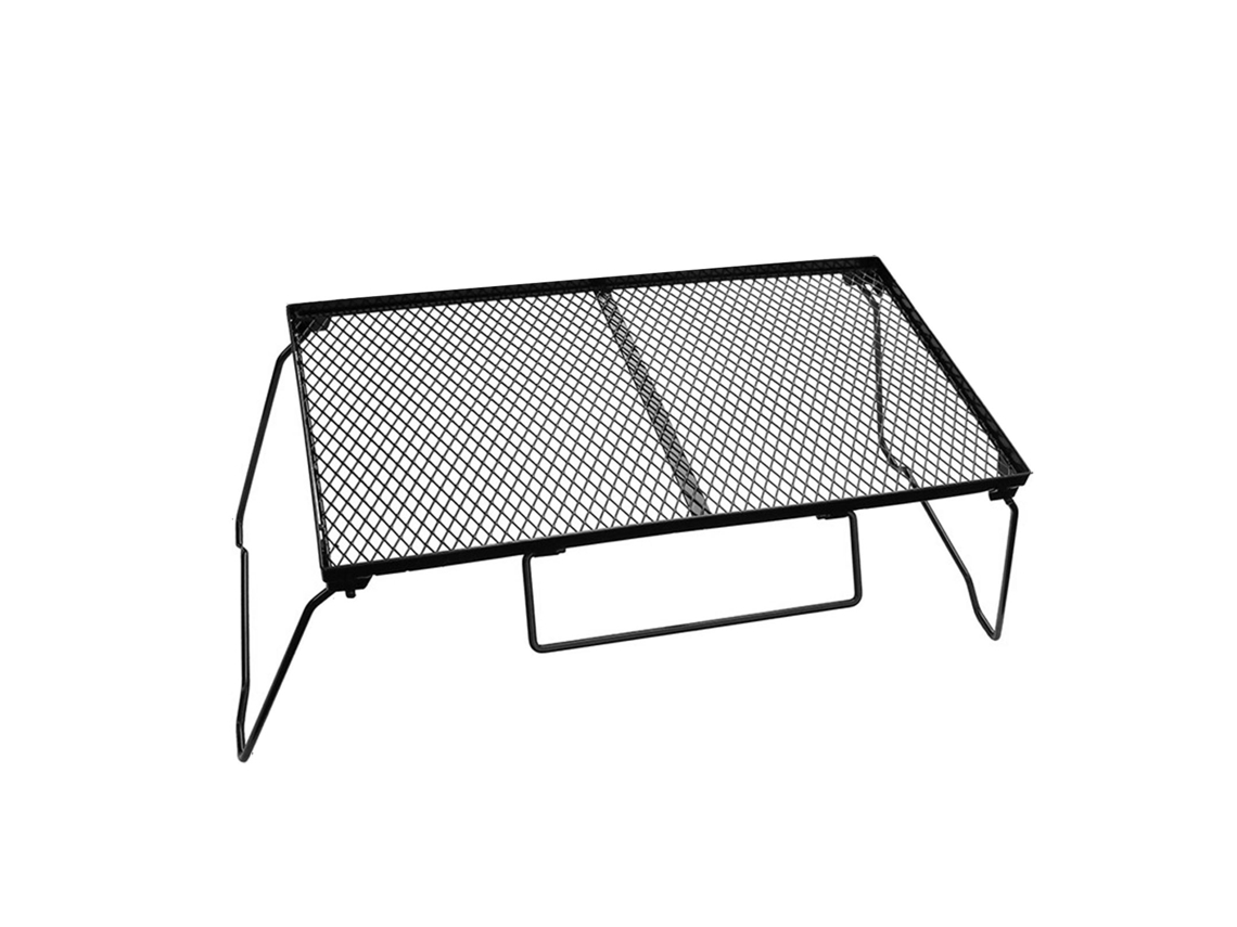 Mesa de malla para acampar, portátil, plegable, de hierro, para picnic, barbacoa, fiesta en el patio.