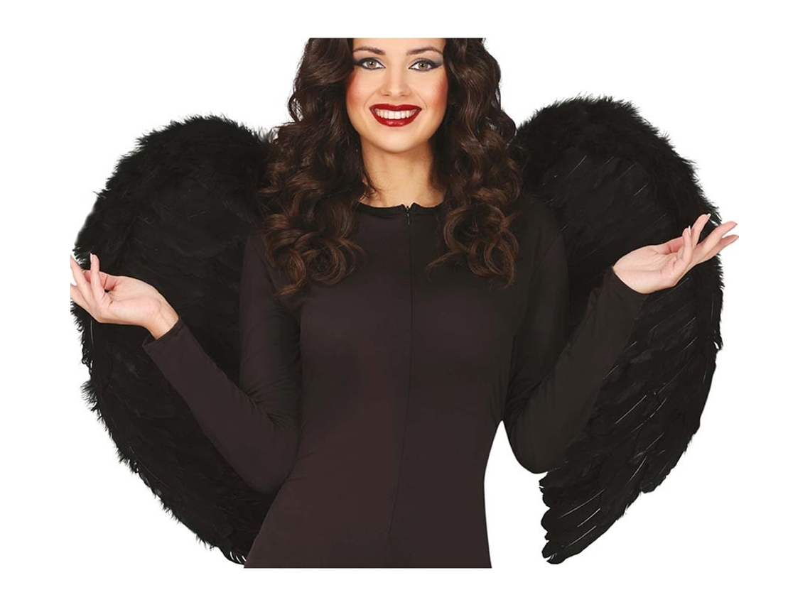 Alas de Plumas negras de 80x55 cm