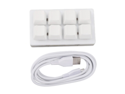 Mini Teclado Mecánico De 8 Teclas, Interruptores Azules, Funciones Intercambiables En Caliente, Accesos Directos Para Copiar Y Pegar Para El Trabajo Y Juegos De Ritmo.