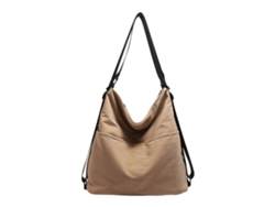 Bolso bandolera sencillo para mujer, estilo mochila informal de nailon, ideal para estudiantes y para uso diario. Color: Caqui.
