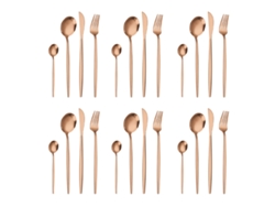 Juego de Cubiertos de Acero Inoxidable - 24 Piezas, Juego de Utensilios para Hogar y Restaurante TRUYUETY