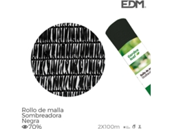 Rodillo de Malla de Escondición Negro 70% 2X100Mts para Muy Ligera Y Resistente A La Sombra