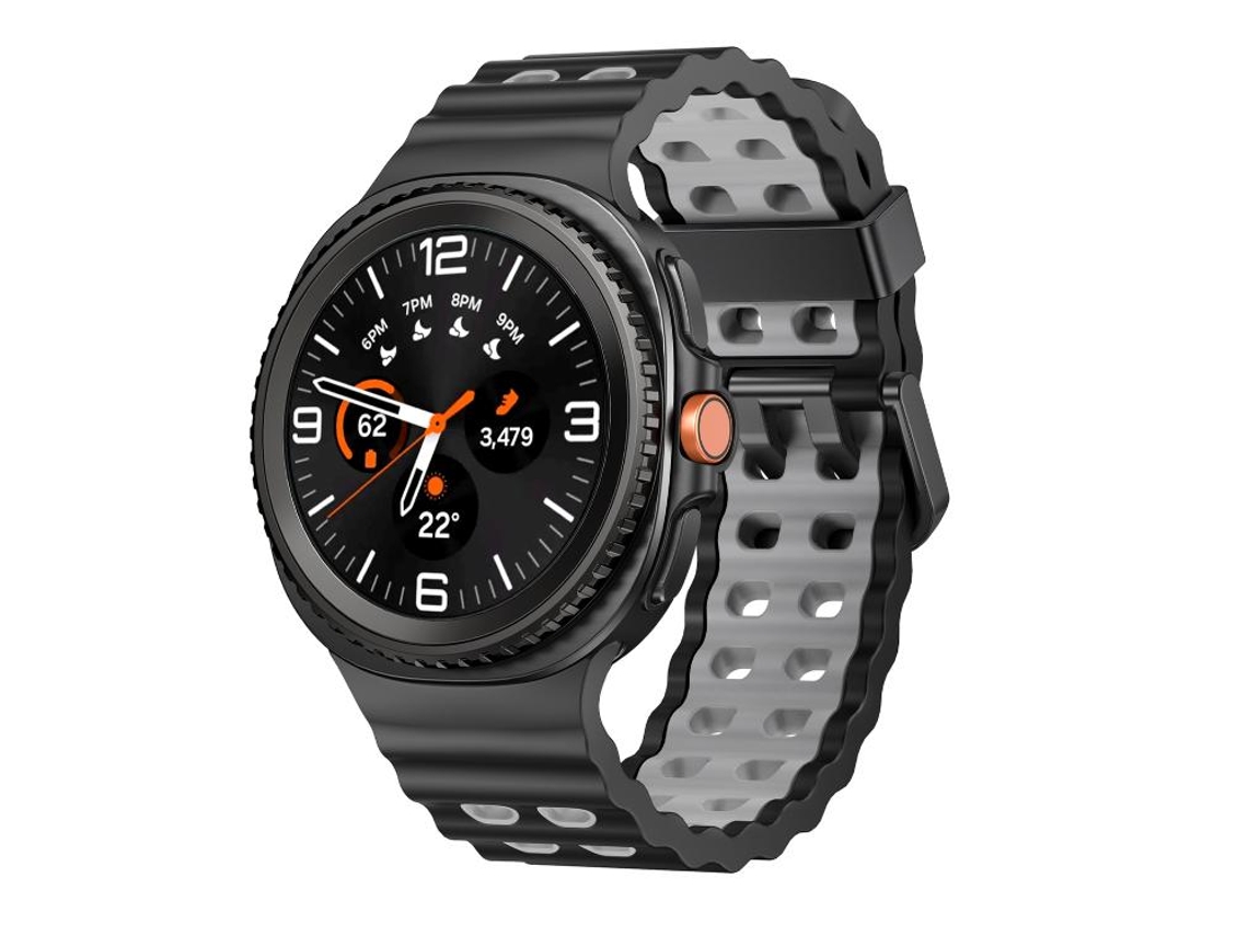 Correa para Samsung Galaxy Watch 8 / 8 Classic - Silicona bicolor con hebilla de liberación rápida en estilo clásico Ocean.