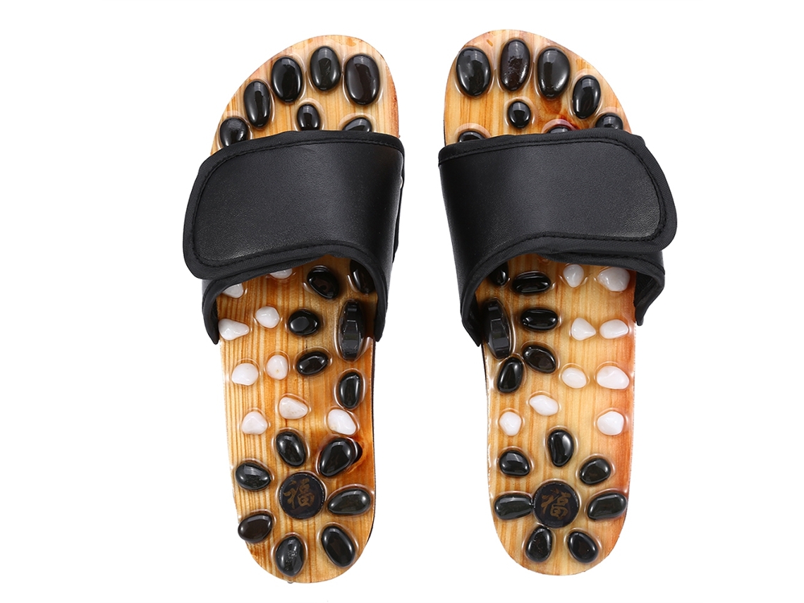 KOFIHETY Zapatos de Masaje para Reflexología y Naturopatía - Calzado de Salud con Acupresión para Pies (Negro 39)