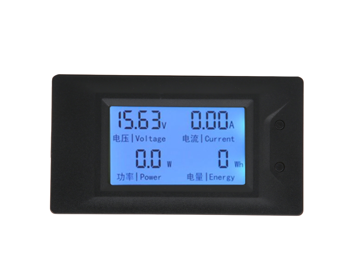 Medidor De Energía Digital De 30 A Cc Con Pantalla Multifuncional: Voltaje, Corriente, Potencia, Batería (kwh)
