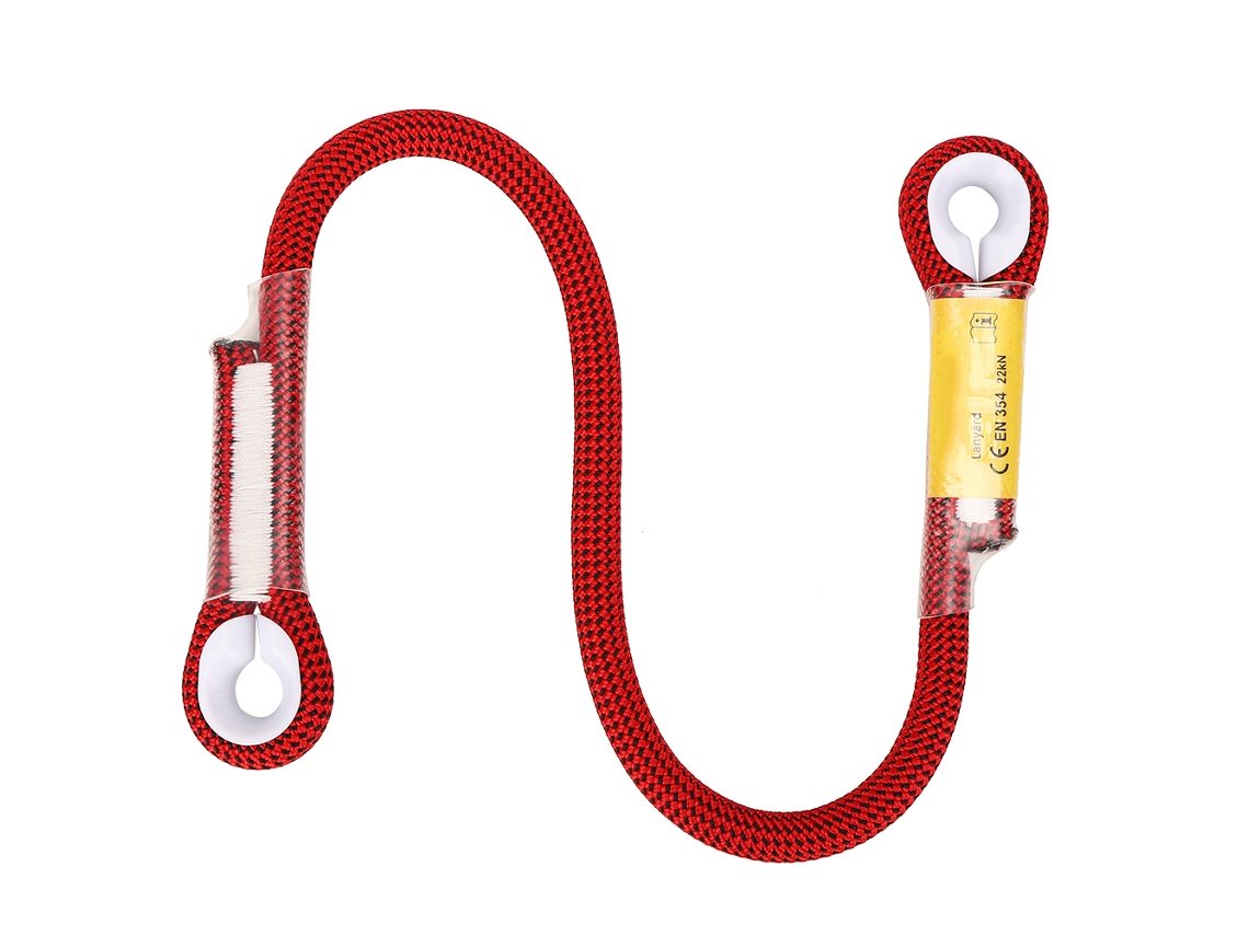 Cuerda De Escalada Para Supervivencia Al Aire Libre Con Anillo De Soporte, 150 Cm, Color Rojo, Nailon Resistente.