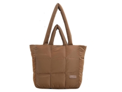 Bolso De Hombro Para Mujer De Color Liso, Gran Capacidad, Elegante, Ideal Para Ir De Compras Y Viajar, Color Marrón.