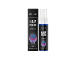 Spray de tinte temporal azul para el cabello