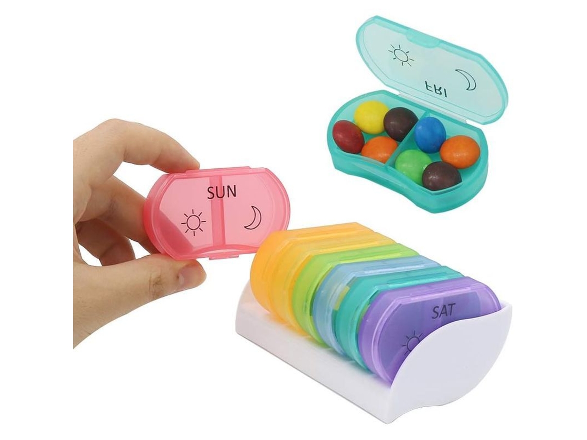 Pequeño Organizador Diario De Pastillas Para 7 Días Con Indicaciones Am/pm, Estuche Portátil De Bolsillo Para Medicamentos.