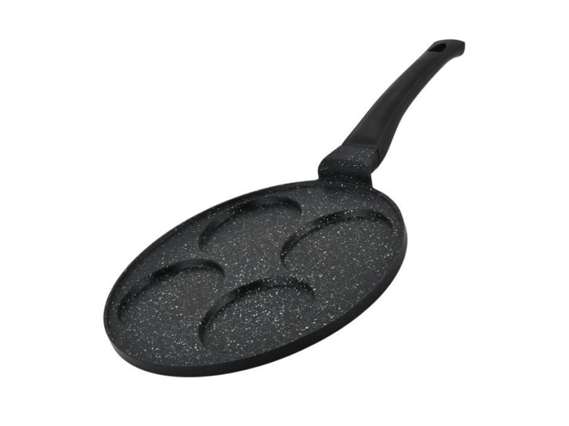 Sartén para crepes Herzberg Hgcp264ho de 26 cm con revestimiento de mármol, compatible con todo tipo de cocinas