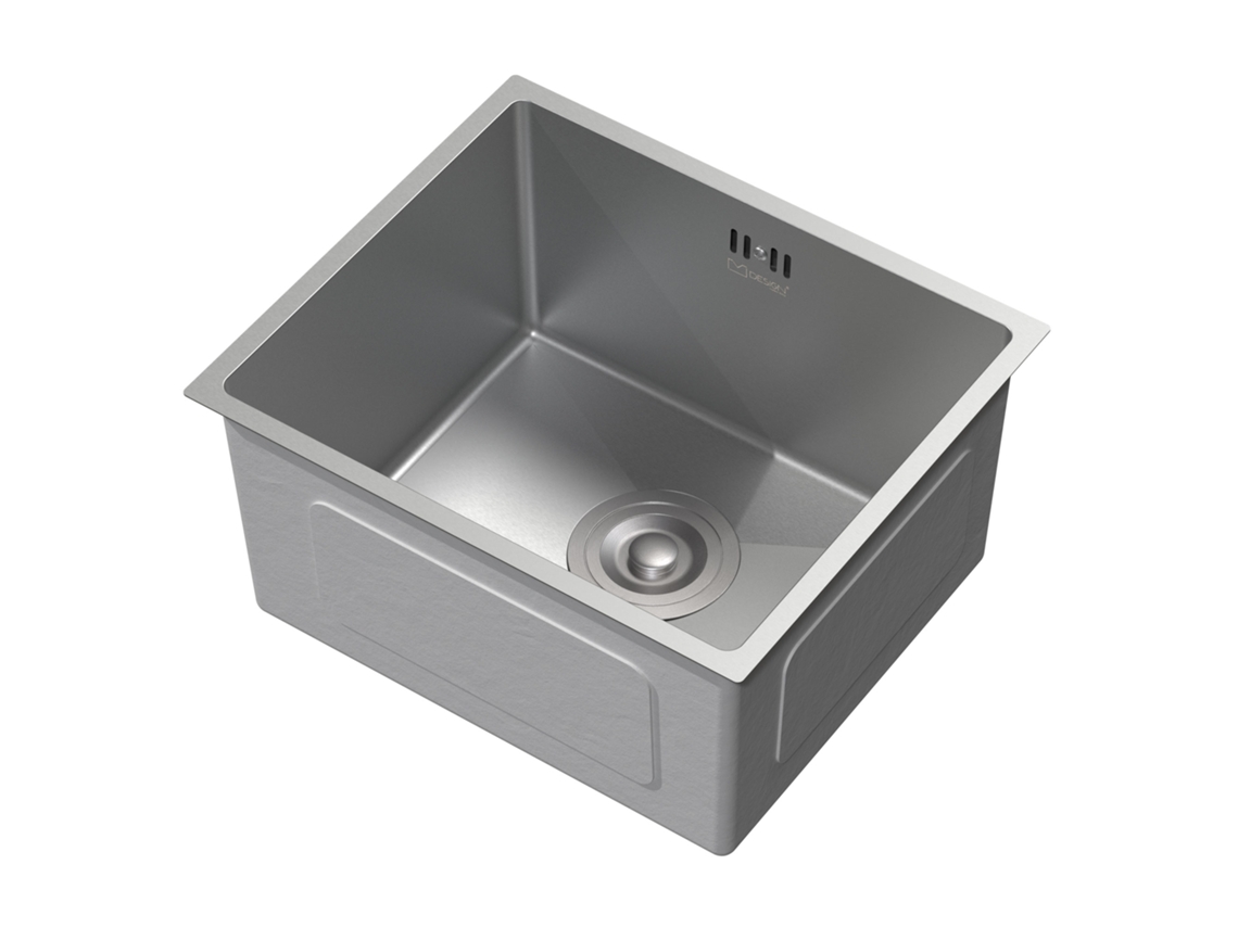 Fregadero de acero inoxidable con encastre plata y desagüe 40x34 cm ML-DESIGN