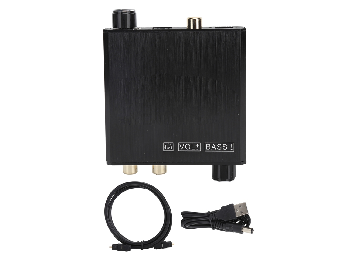 Convertidor De Audio Digital A Analógico (dac) De 192 Khz Con Control De Volumen Y Graves Y Múltiples Conexiones.