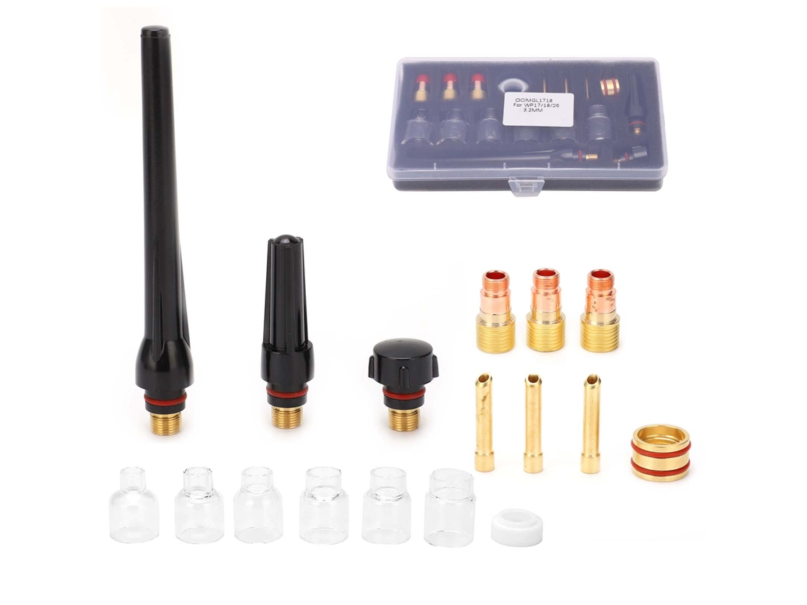 Kit De Accesorios Para Pistola De Soldadura Con Llama De Vidrio, Boquilla, Cola, Pinzas De Tungsteno Y Anillo De Silicona Wp-17/18/26