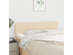 Cabeceros 2 Unidades Tela Color Crema 72x5x78/88 Cm