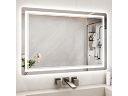 Espejo de Baño con Luz LED y Antivaho 60x80 cm Temperatura de Color Seleccionable (Cálido, Neutro, Frío) BOTIFLY