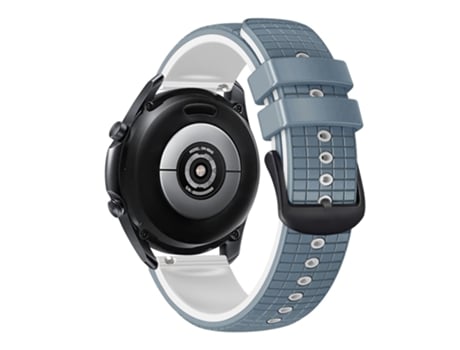 Correa de Silicona textura de cuadrículas 22mm dos colores liberación rápida para Huawei Watch Buds/GT3 SE/GT3 Pro - azul/blanco