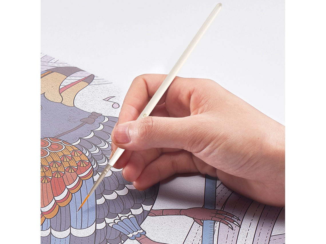 Juego De Pinceles De Detalle En Miniatura Con Cerdas De Nailon Para Acrílico, Acuarela, Pintura Al Óleo Y Arte - 12 Piezas