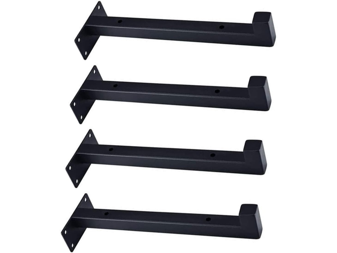 Juego De 4 Soportes De Hierro Resistentes Para Estantes, Ideales Para El Hogar Y Como Soporte Para Tabiques.