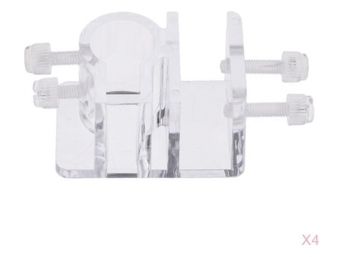 4 soportes de abrazadera acrílicos duraderos para acuarioslowmoose