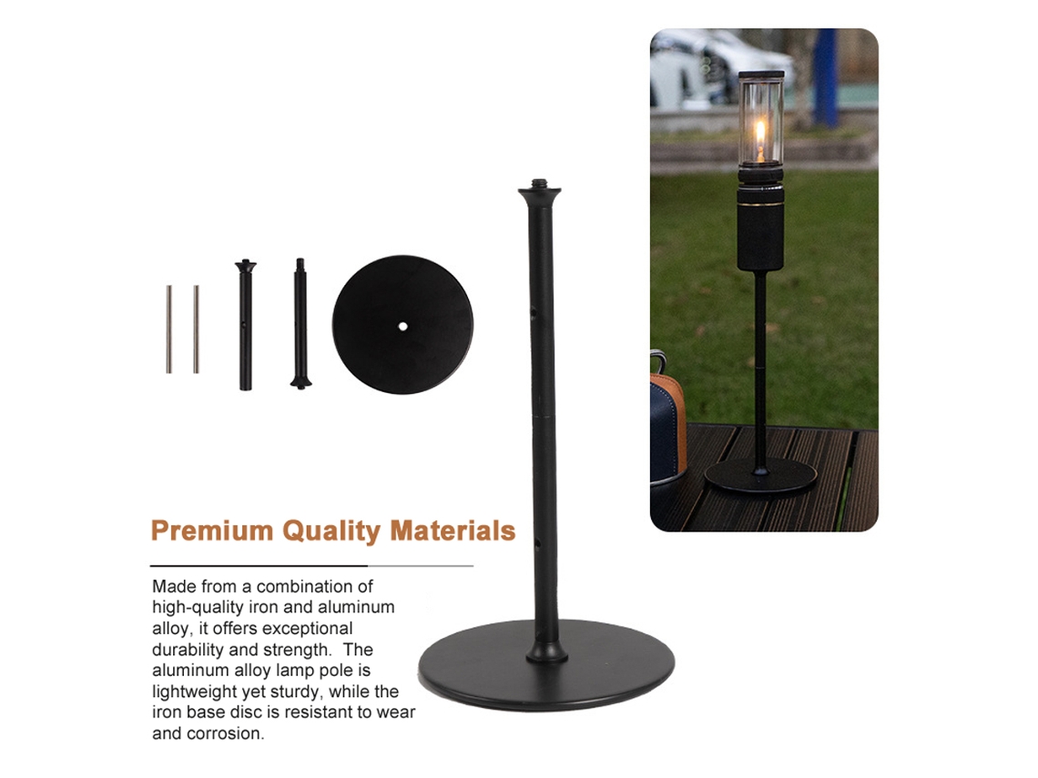 Suporte Portátil Para Lâmpada De Camping Detachável Para Lanterna E Câmera Para Camping Hiking Outdoor