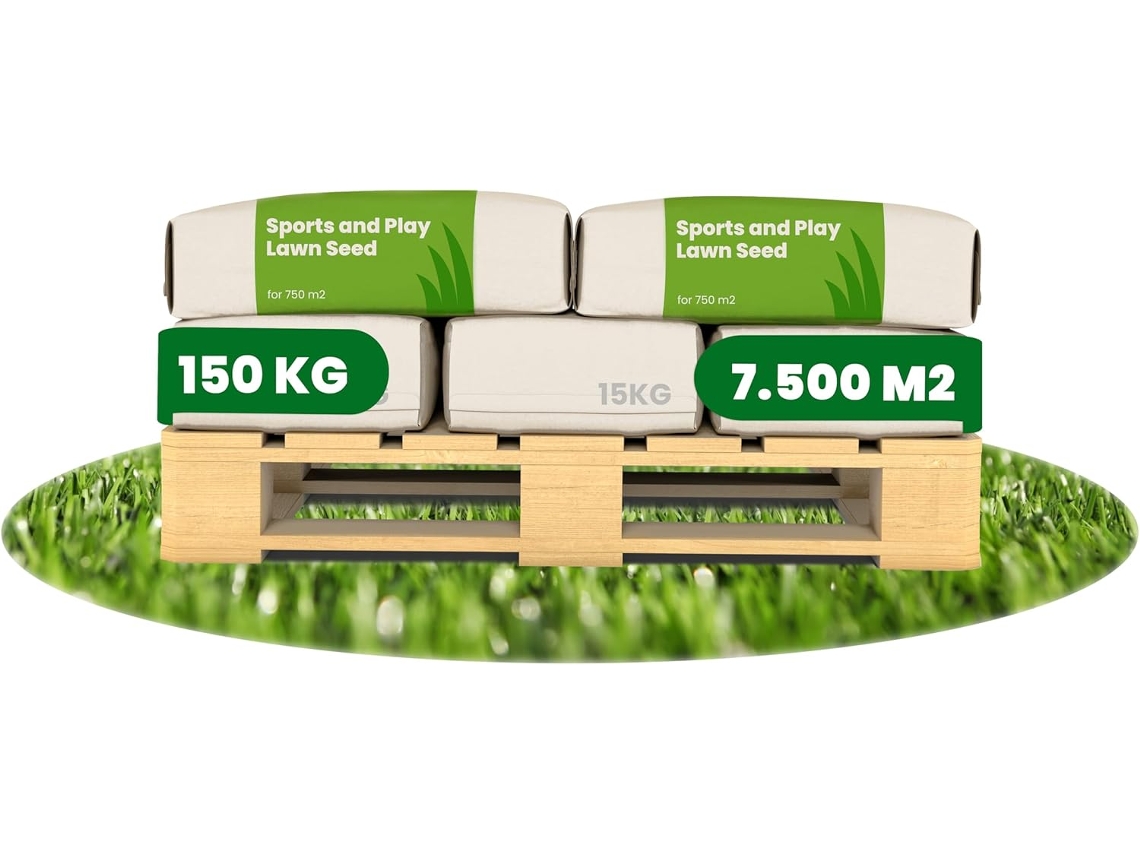 Semilla de Césped para Césped Infantil Resistente 150 Kg para 7500 M2 ORGANIFER
