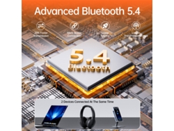 Auriculares híbridos Weofly Live ANC Bluetooth 5.4 con cancelación activa de ruido, 4 micrófonos ENC, reducción de ruido, controlador dinámico de 40 mm, Re